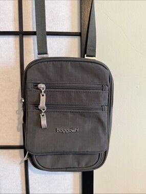 Baggallini Charcoal Gray Compact Crossbody Organizer